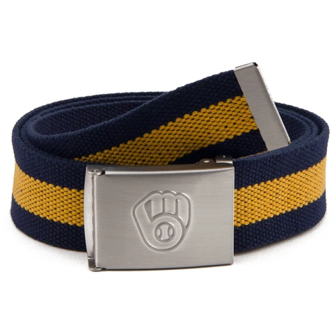 Men's Milwaukee Brewers Fabric Belt Cover