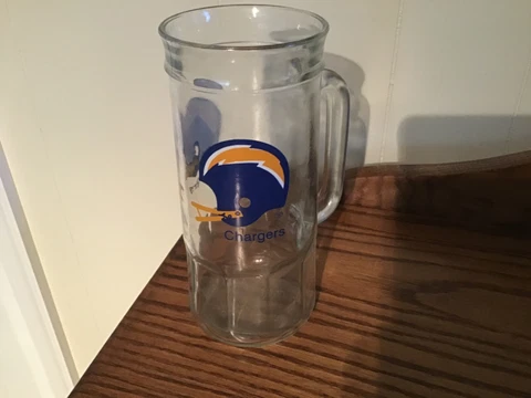 San Diego Chargers Fisher Nuts Collector Glass Mug Cover