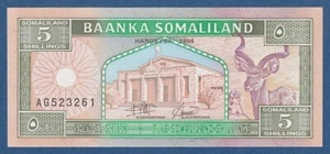 SOMALILAND -- 5 SHILLINGS=5 SHILIN ( 1994 ) -- UNC -- PICK 1a . - Foto 1 di 2