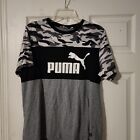 T-shirt homme à manches courtes camouflage noir et gris Puma taille Large