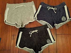 Justice Athletic Shorts. 3 Pairs EUC Size 10, Blue, Black And light gray  - Picture 1 of 1