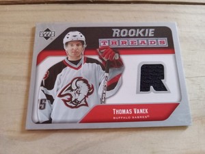 2005-06 Upper Deck - Rookie Threads #RT-TV Thomas Vanek (MEM, RC)