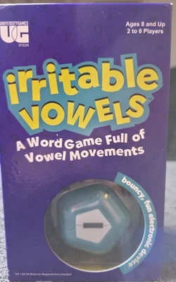 New SEALED University Games Irritable Vowels Word Game Ages 8+ | 2-6 players - Image 1 of 4