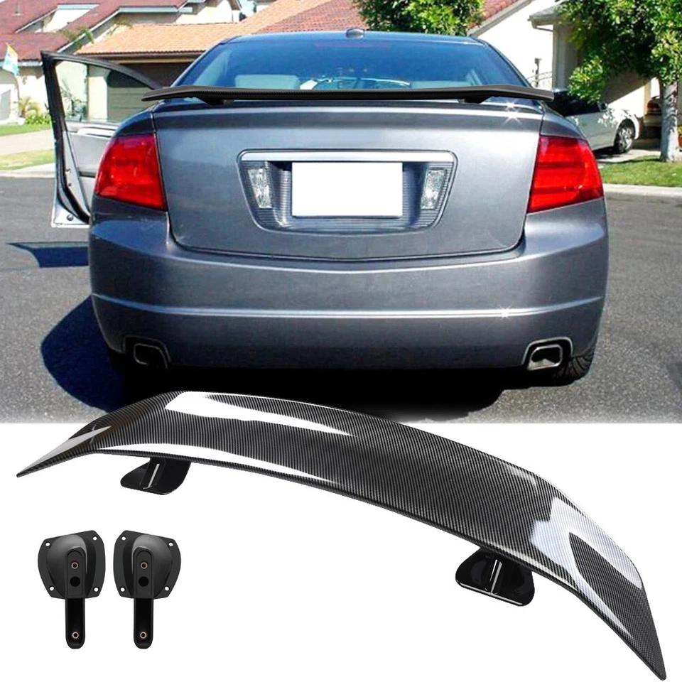 46" Rear Trunk Spoiler Lip Wing Racing Carbon Fiber For Acura TL TLX Sedan Foto 1 de 4
