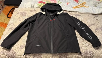 Jaqueta Kiton casual com zíper corta-vento com capuz - Imagem 1 de 4