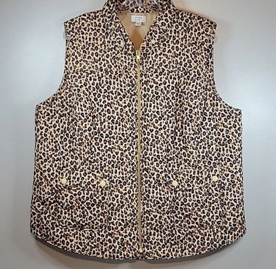 Chaleco ligero para mujer Crown & Ivy con estampado animal talla XXL Foto 1 de 4