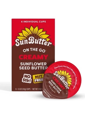 2 paquetes de mantequilla cremosa de semillas de girasol SunButter On The Go 6 quilates - 1,5 oz EXP 1/2026 Foto 1 de 3