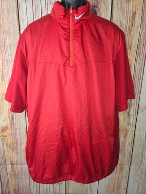Chaqueta cortavientos Nike Golf para hombre con cremallera en cuarto XL roja pulóver de golf Foto 1 de 4