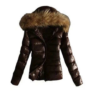 Winter Jacket Women Fashion Faux PU Leather Winter - Picture 1 of 12
