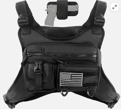 Tactical Combat Chest Rig Bag Front Pouch Recon Kit Pack Sports Protective Vest - Изображение 1 из 4