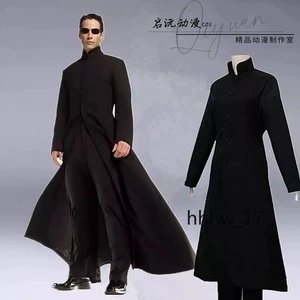 The Matrix Película Neo Abrigo Juegos con disfraces Hombres Disfraz Cortavientos Ropa Halloween  - Imagen 1 de 16