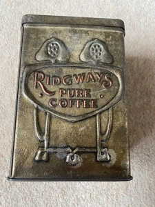 Vintage Original  Ridgways Art Nouveau Pure Coffee Tin - Picture 1 of 5