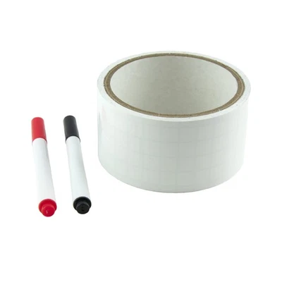 Smart Home 2" x 14' White Dry Erase Tape and Marker Set - Image 1 of 3