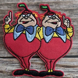 Tweedledee Tweedledum Disney Alice In Wonderland 90'S Embroidered Patch - Picture 1 of 2
