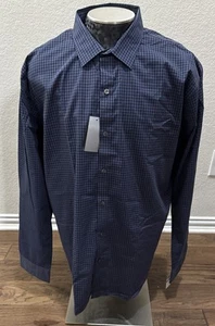 New With Tags Van Heusen-Mens Long Sleeve Casual Dress Shirt-2XL Blue - Picture 1 of 5