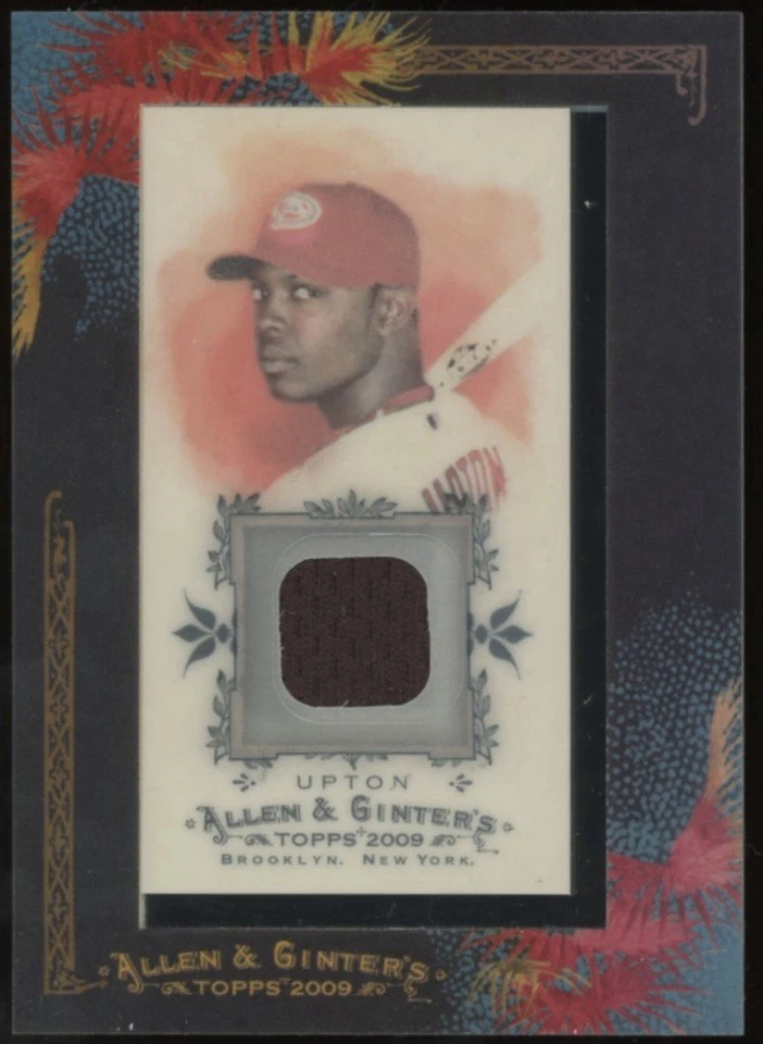 2009 Topps Allen & Ginter Relics Game Used Jersey Justin Upton  Diamondbacks GU - Image 1 of 2