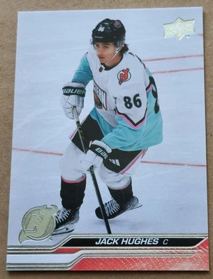 2023-24 Upper Deck #680 Jack Hughes New Jersey Devils  - Image 1 of 2