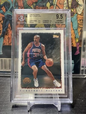 1994 TOPPS GRANT HILL SPECTRALIGHT #211 BGS 9.5 ROOKIE RC HOF - Image 1 of 2