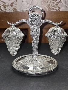 Juego de coctelera de sal y pimienta Godinger Silver Art Company con soporte - uvas colgantes - Imagen 1 de 10