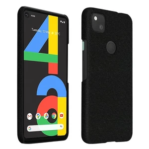 Coque Google Pixel 4A Rigide Finition Tissu Anti-traces Lavable noir - Photo 1 sur 6