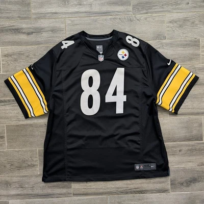 Мужская футболка Nike Pittsburgh Steelers Antonio коричневая размер 4XL на поле No84 - Изображение 1 из 4