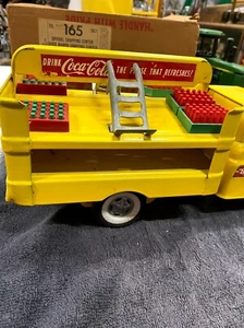 VINTAGE 1950'S BUDDY L PRESSED STEEL COCA-COLA ANTIQUE DELIVERY TRUCK In BOX - Picture 1 of 20
