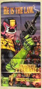 SUPER RARE 1994 DC Comics Judge Dredd Folded Promo Poster 53.5 x 25.5 inch - Picture 1 of 5