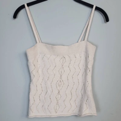 Banana Republic Womens Cashmere Wool Angora Camisole Blush XS Beaded Fairy Soft - Image 1 of 4