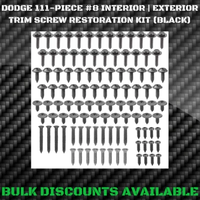 DODGE MOPAR Interior Exterior Molding Engine Bay Chassis Trim SCREWS BLACK OEM - Image 1 of 2