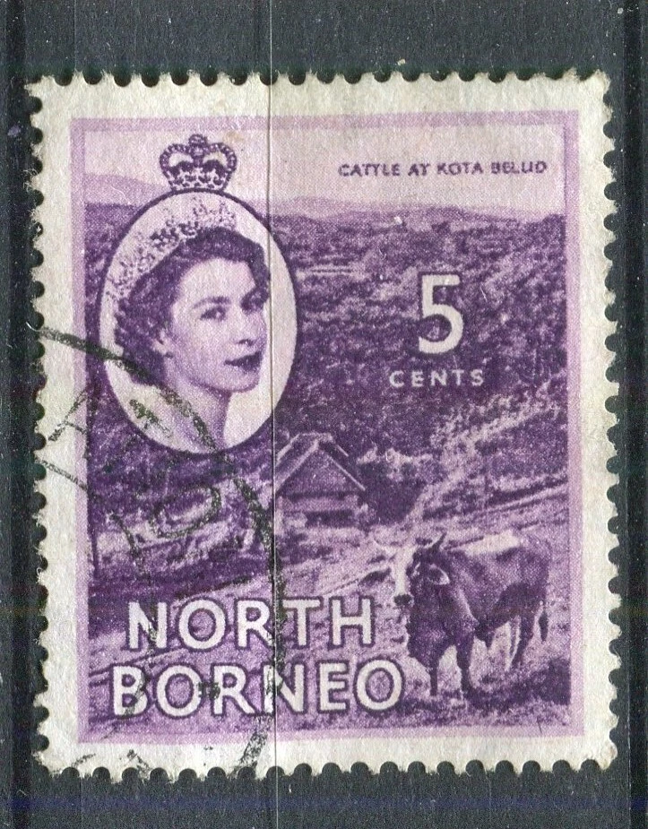 NORTH BORNEO; 1954 early QEII Pictorial issue fine used 5c. value - Image 1 of 1