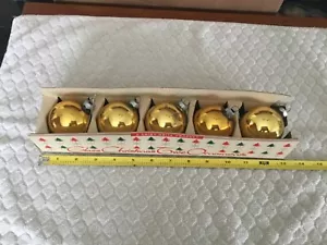 set 5 gold shiny brite ornaments - Bild 1 von 8