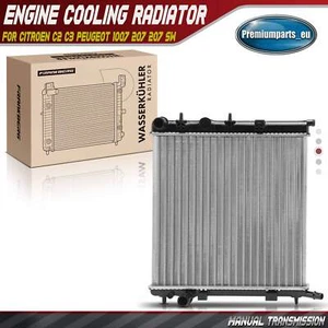 Engine Cooling Radiator for Citroen C2 C2 Enterprise C3 Peugeot 1007 207 207 Sw - Picture 1 of 10