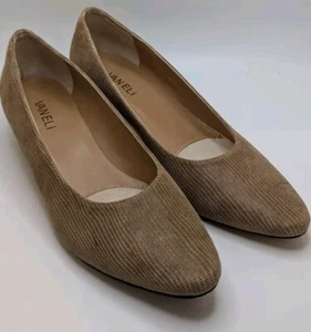 VANELi DAYLE Leather Printed Pumps in Taupe 8 M - Picture 1 of 4