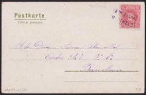 Z342 ESPAÑA SPAIN 190? BARCELONA CARTERIA DE MONTMELO ART NOVEAU POSTCARD. - Picture 1 of 2