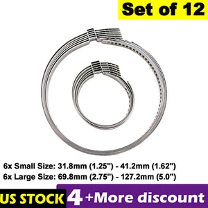12x CV Boot Clamp Stainless Steel Universal Adjustable Drive Shaft CV Boot Clamp - Picture 1 of 7