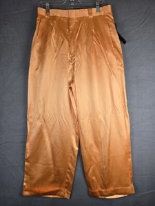Vintage Metrics Men's Pants Size 32 Orange Relaxed Wide Leg Cuffed NWT Y2K - Bild 1 von 6