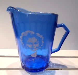 Vintage  Shirley Temple Hazel Atlas Co. Cobalt Blue Glass Creamer/Pitcher - Picture 1 of 5