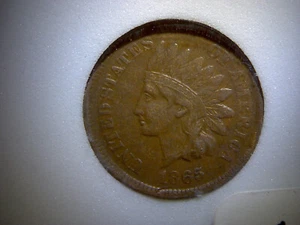 1865 INDIAN HEAD CENT, - Picture 1 of 4