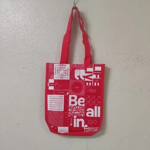 LULULEMON REUSABLE SHOPPING - GIFT BAG 11x9.5 RED WHITE SHOULDER STRAPS 5444 - Picture 1 of 7
