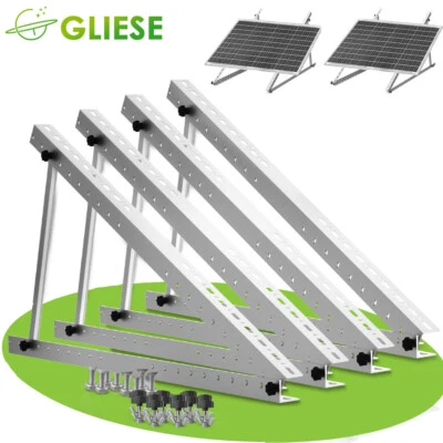 GLIESE Balkonkraftwerk PV Halterung bis 114cm Solarmodul Flachdach 0°-90° Aufständerung