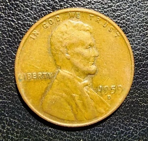 1959 D Bronze Lincoln Memorial RPM "D" Mint Mark DDO DDR Coin - Picture 1 of 4