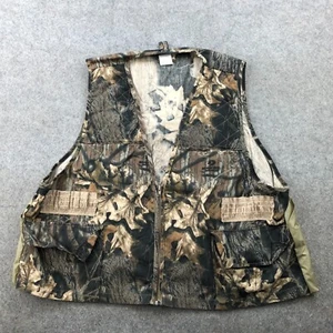 Vintage SafTbaK Vest Mens XL Canvas Hunting Mossy Oak Utility Outdoors - Picture 1 of 13