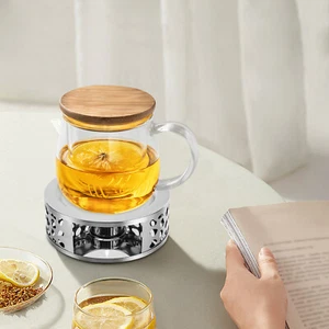 5.9" Tea Coffee Teapot Warmer Candle Light Tea Warmer Holder Round Base Heater - Picture 1 of 12
