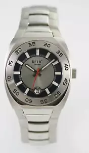 Relic Mens Blue Stainless Steel Silver Date Parts, Parts for Repair Only - Picture 1 of 3