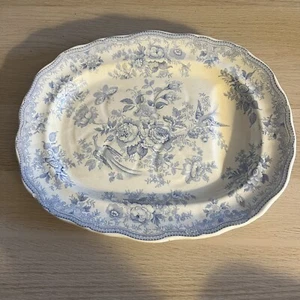 Antique Blue & White Asiatic Pheasant platter Beech Hancock & Co BH & Co - Bild 1 von 14
