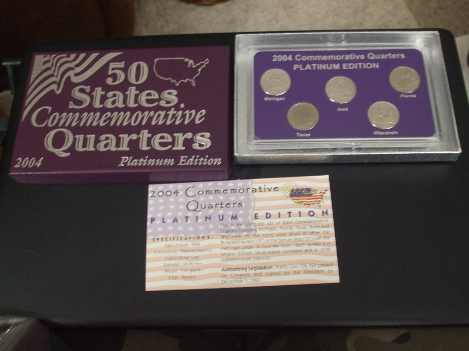 50 States Commemorative Quarters - Platinum Edition - Denver Mint - 2004 - Image 1 of 1