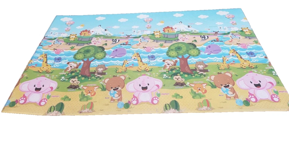 Alfombra de juego para el cuidado del bebé - Pingko & Friends - Grande: 82,7 x 55,1 x 0,5 pulgadas Foto 1 de 4
