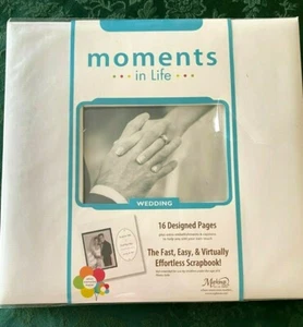 NEW Moments in Life WEDDING Scrapbook Markings C R Gibson 16 pg Photos Memories - Picture 1 of 12