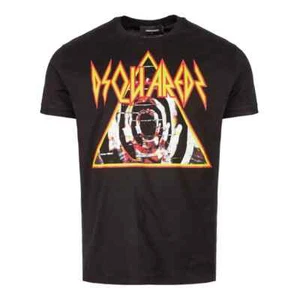 DSQUARED2 D2 Camiseta Hombre Rock 80'S Banda XL - Negro -100% Auténtico - Imagen 1 de 9