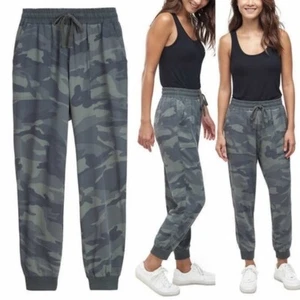 Splendid 100% Rayon Knit Jogger in Olive Camo Print size XL Women's - Picture 1 of 14
